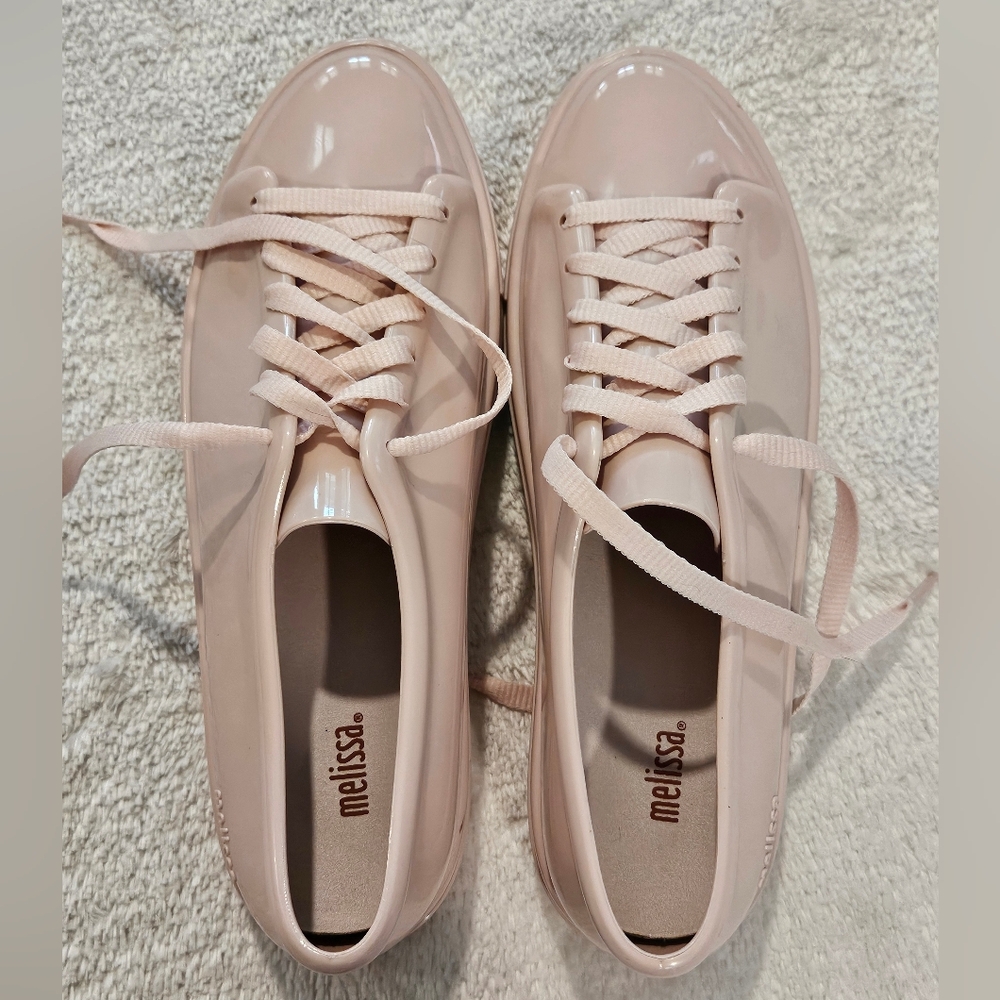 NEW Melissa Pink Sneakers Size 10 Pastel Preppy Girlhoodcore Feminine Coquette - Picture 6 of 8